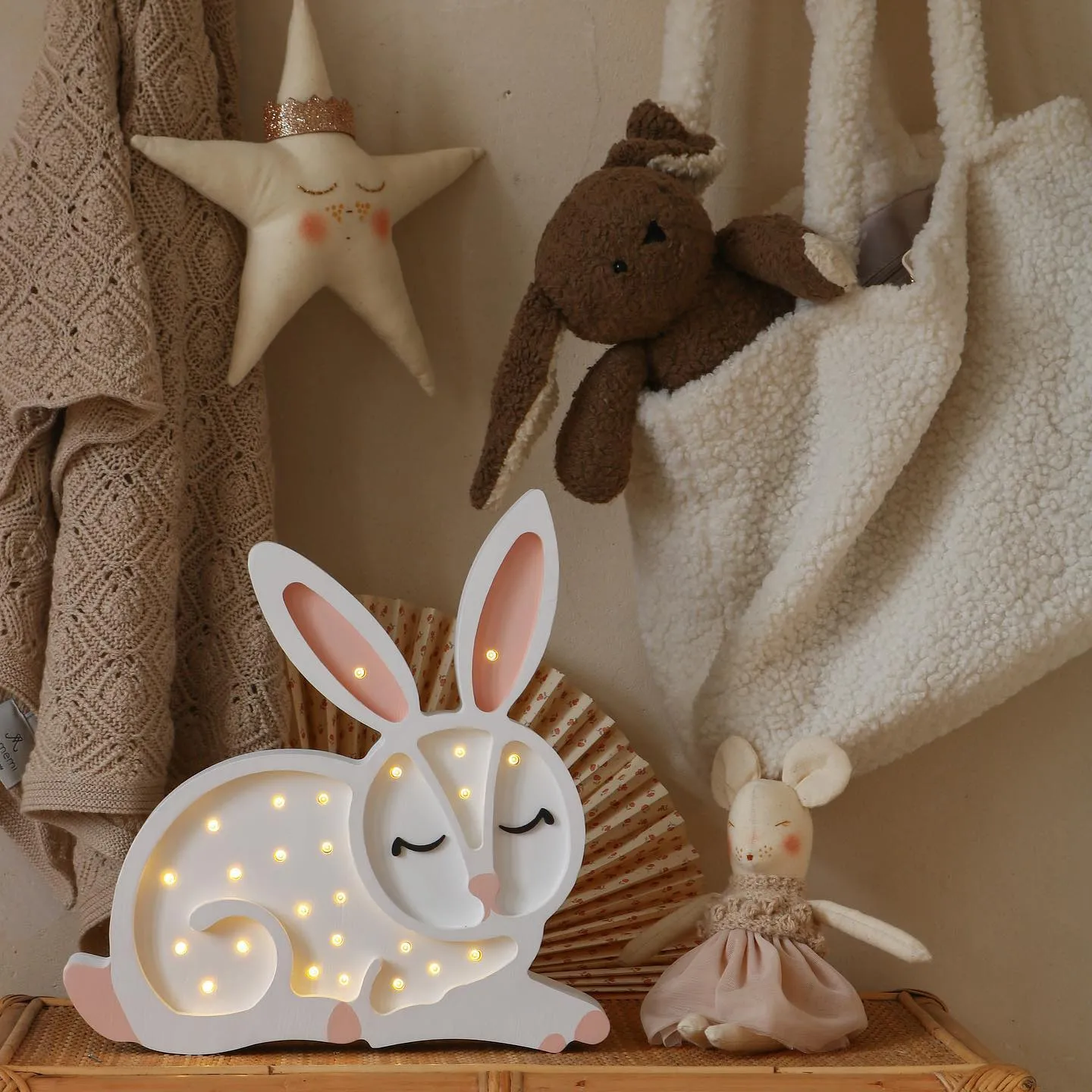 Little Lights Bunny Lamp | Snow White
