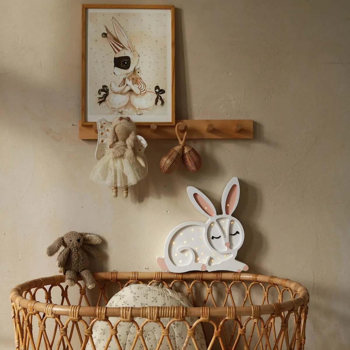 Little Lights Bunny Lamp | Snow White