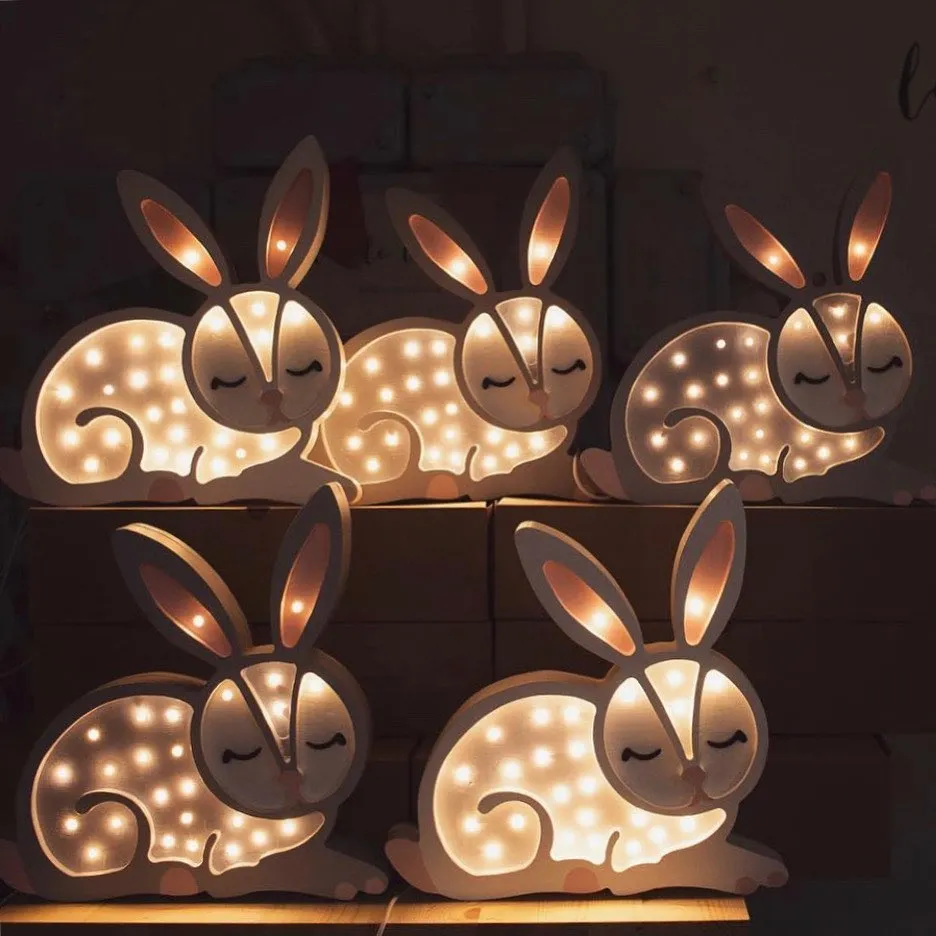 Little Lights Bunny Lamp | Snow White