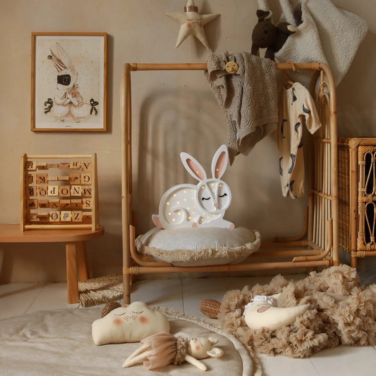 Little Lights Bunny Lamp | Snow White