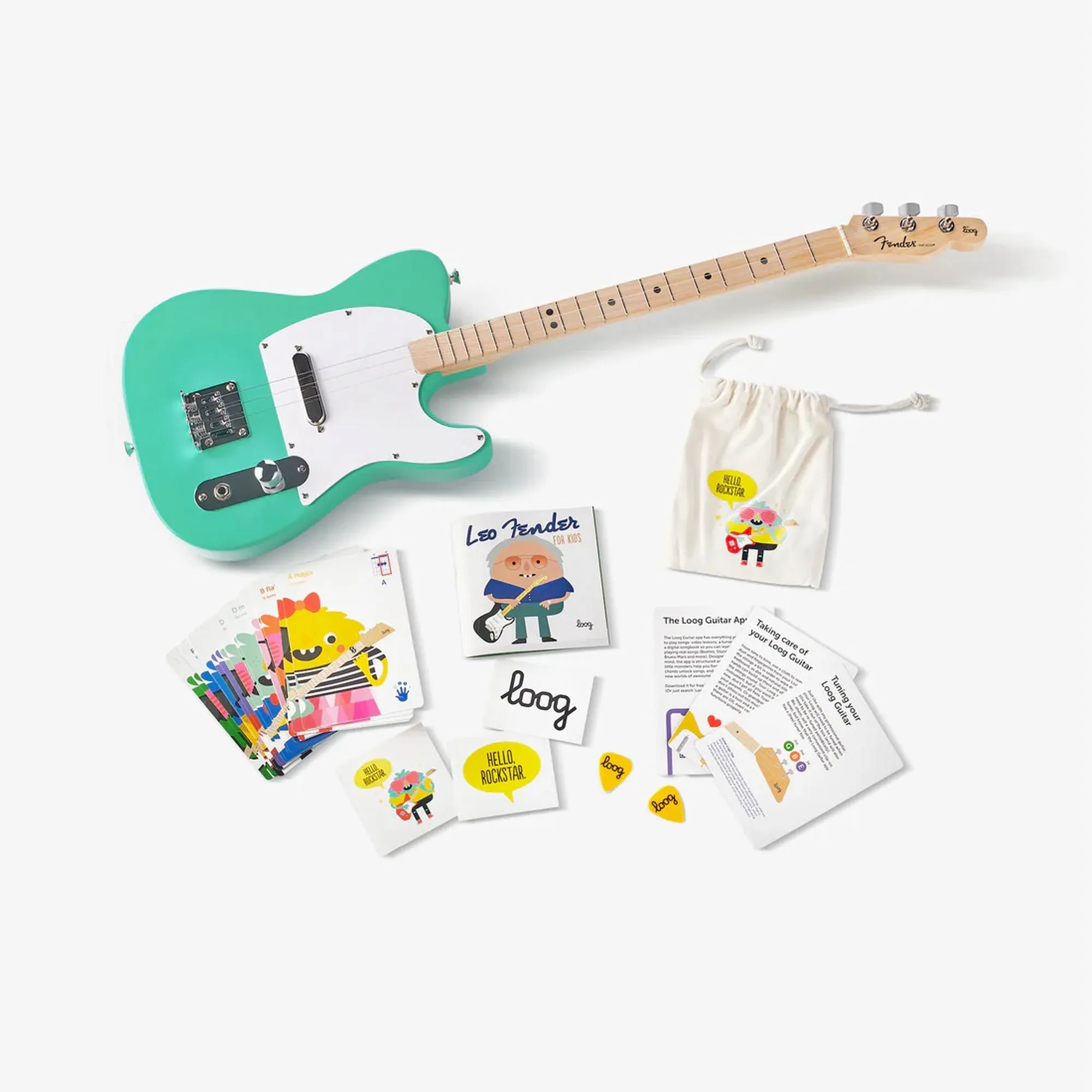 Loog Fender X Loog Telecaster – Sea Foam Green