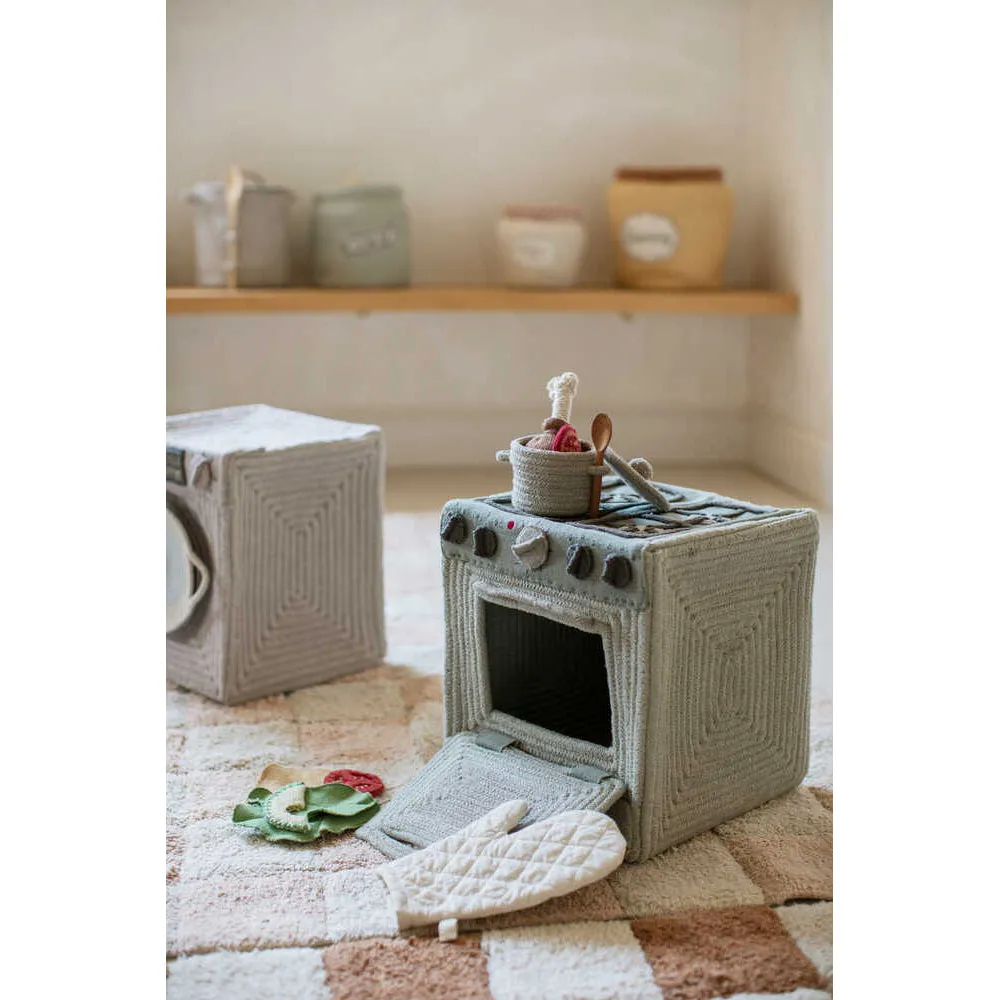 Lorena Canals Kitchen Play Basket Kitchen - 28x30x33cm (Pre-Order; Est. Delivery in 4-8 Weeks)