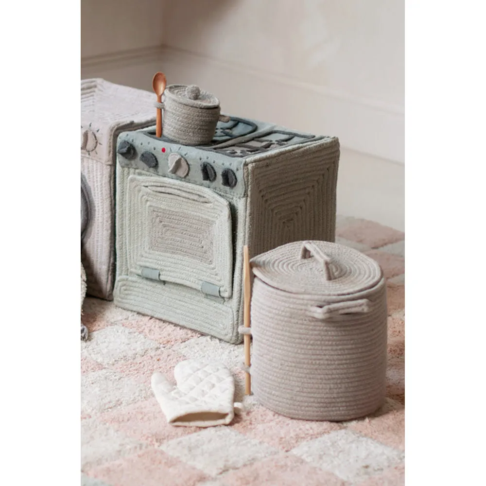 Lorena Canals Kitchen Play Basket Kitchen - 28x30x33cm (Pre-Order; Est. Delivery in 4-8 Weeks)
