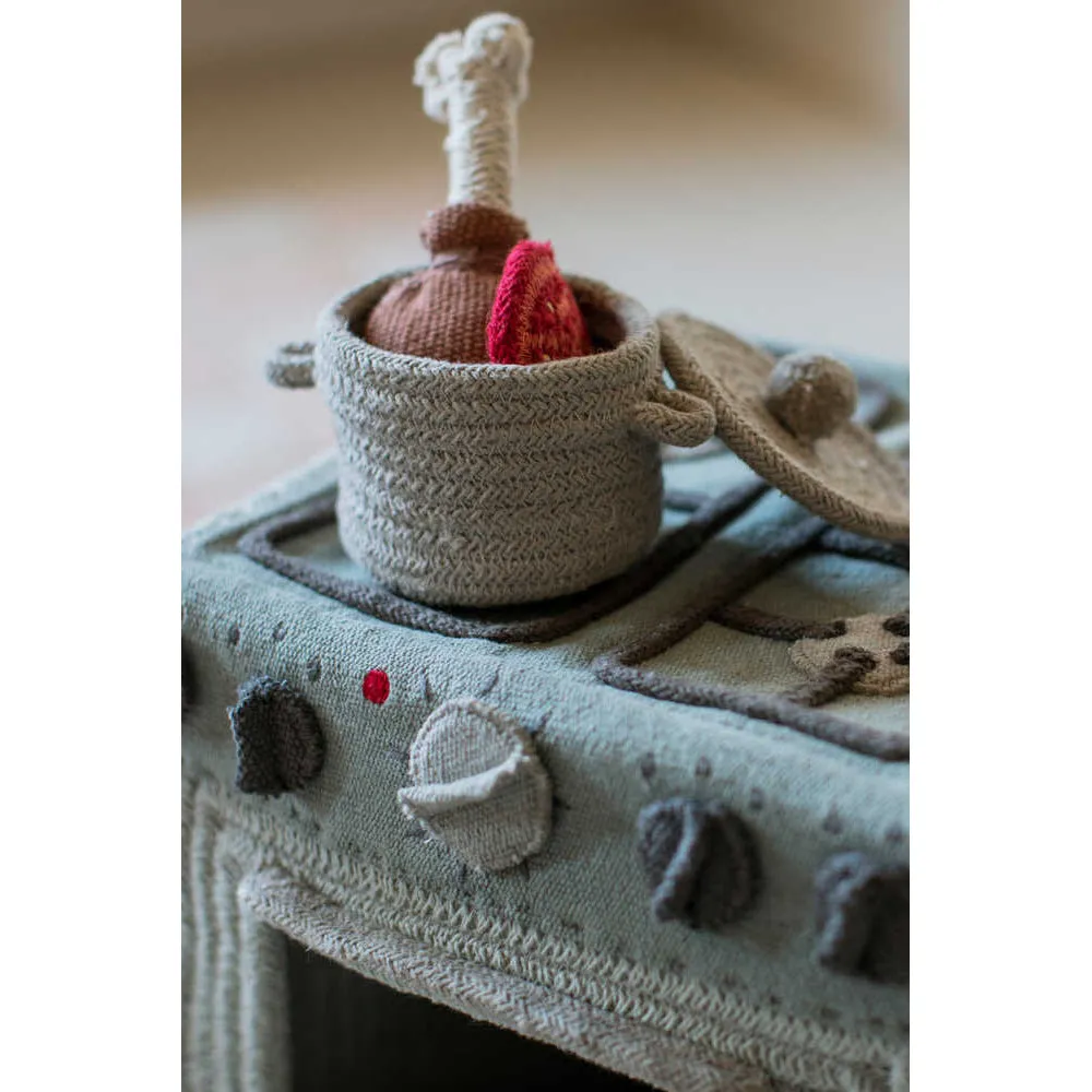Lorena Canals Kitchen Play Basket Kitchen - 28x30x33cm (Pre-Order; Est. Delivery in 4-8 Weeks)