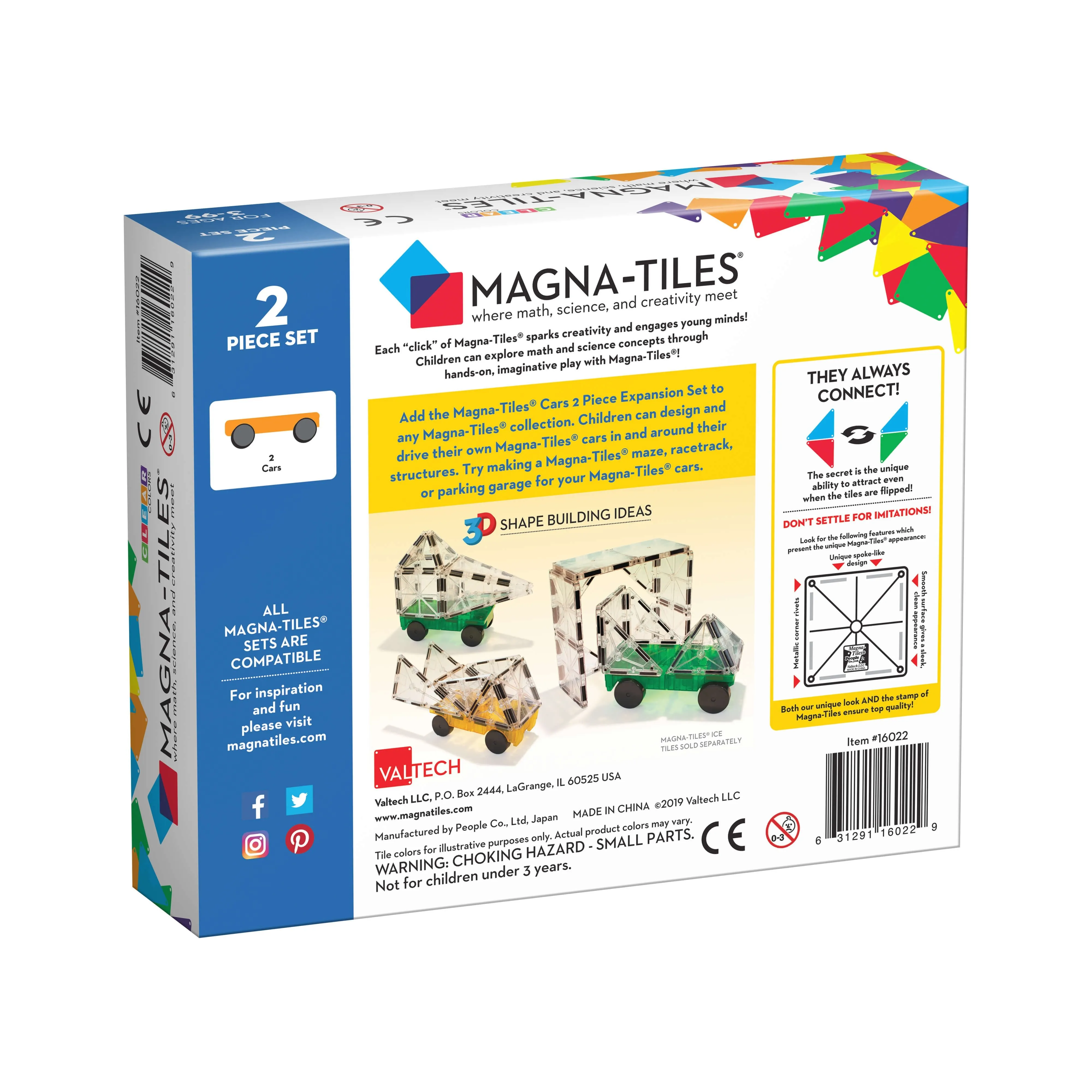 MAGNA-TILES Classic Cars 2 Piece Expansion Set