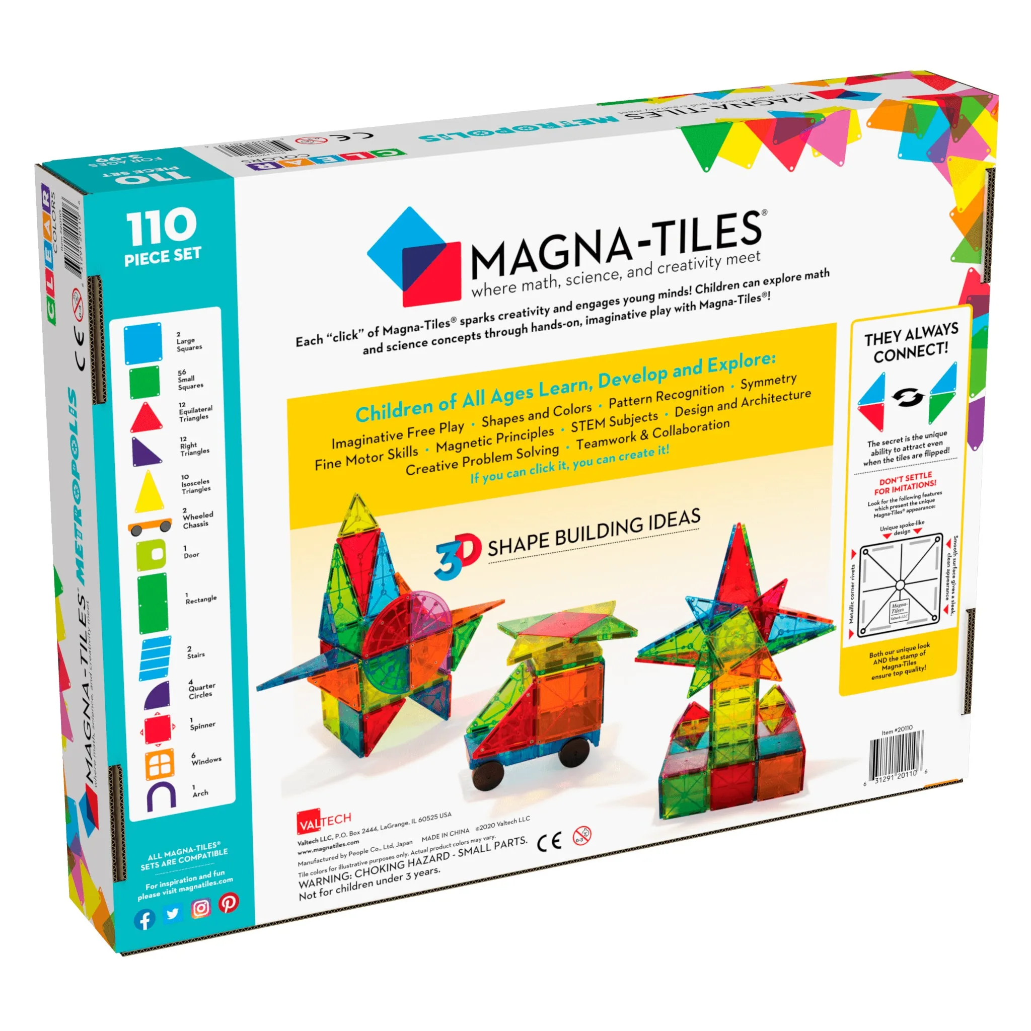 MAGNA-TILES Classic Metropolis 110-Piece Set