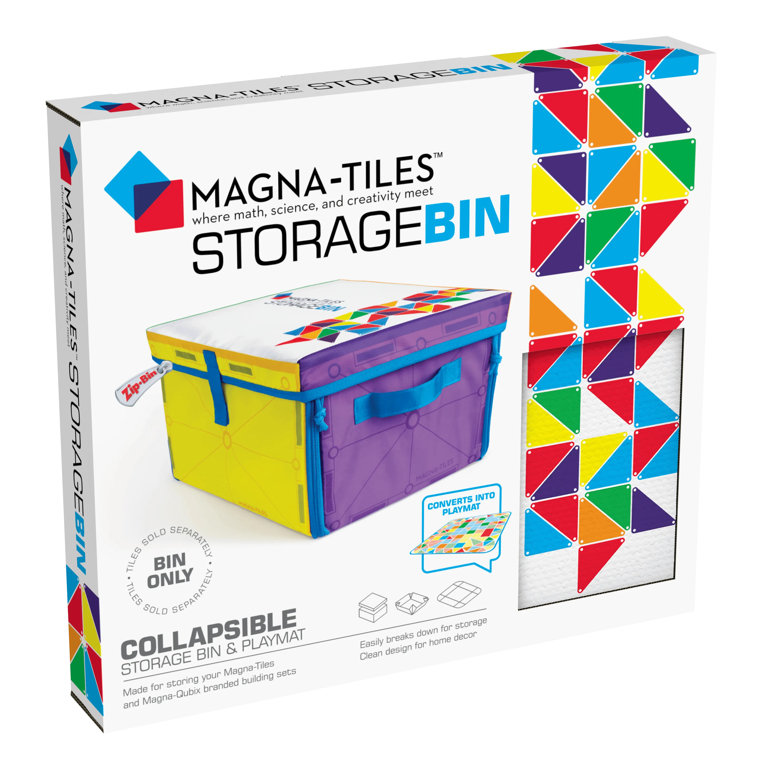 MAGNA-TILES Classic Storage Bin & Interactive Playmat