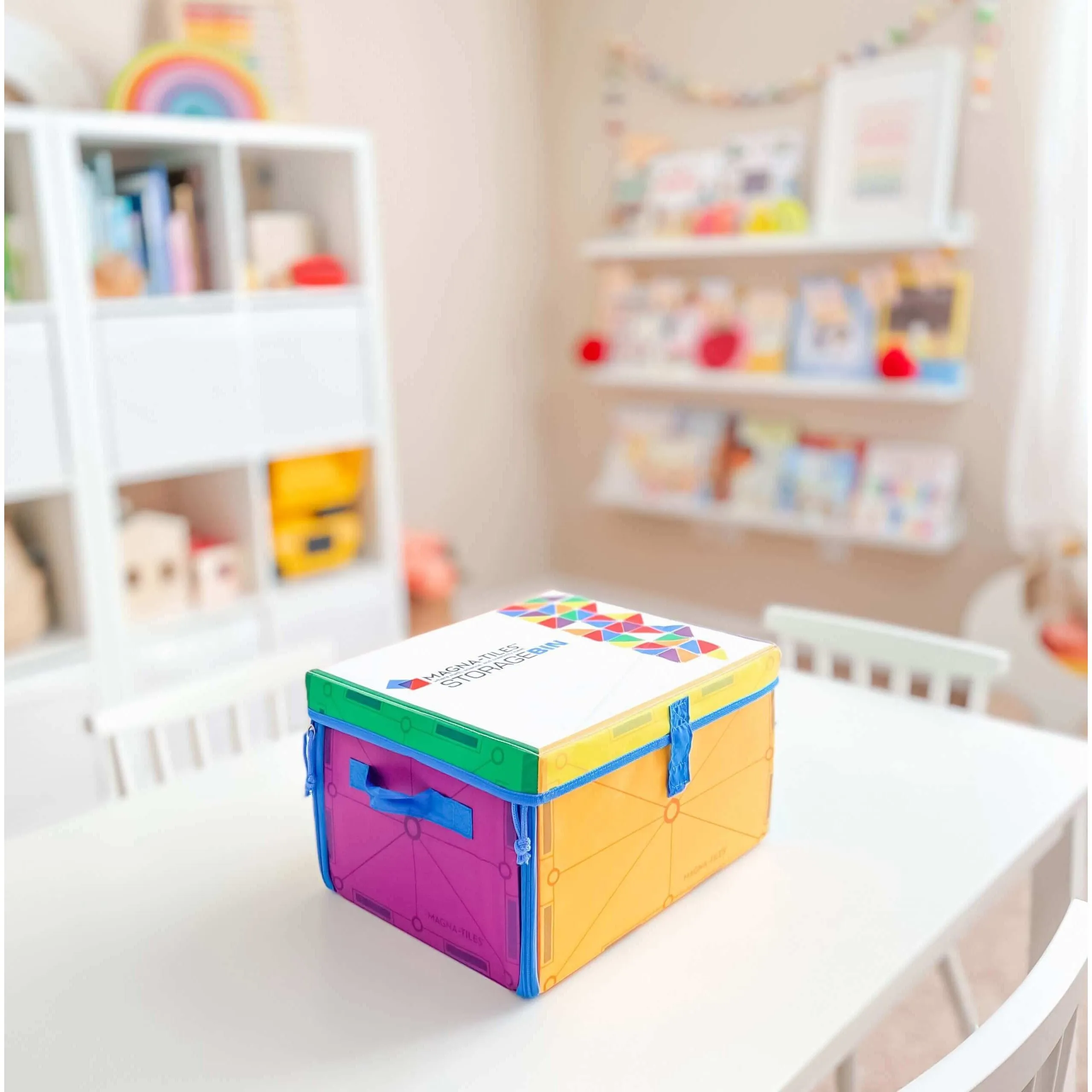 MAGNA-TILES Classic Storage Bin & Interactive Playmat