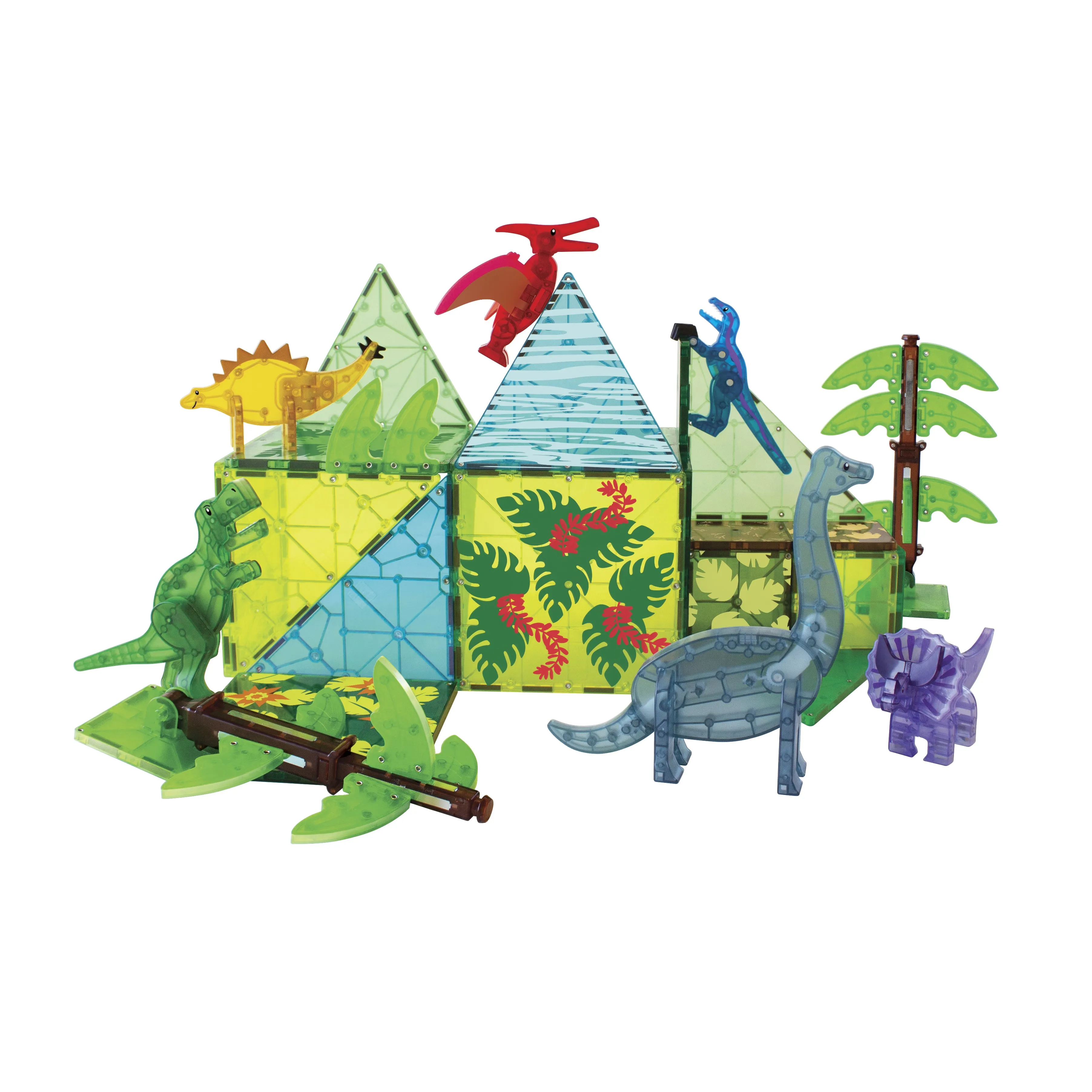 MAGNA-TILES Dino World XL 50-Piece Set