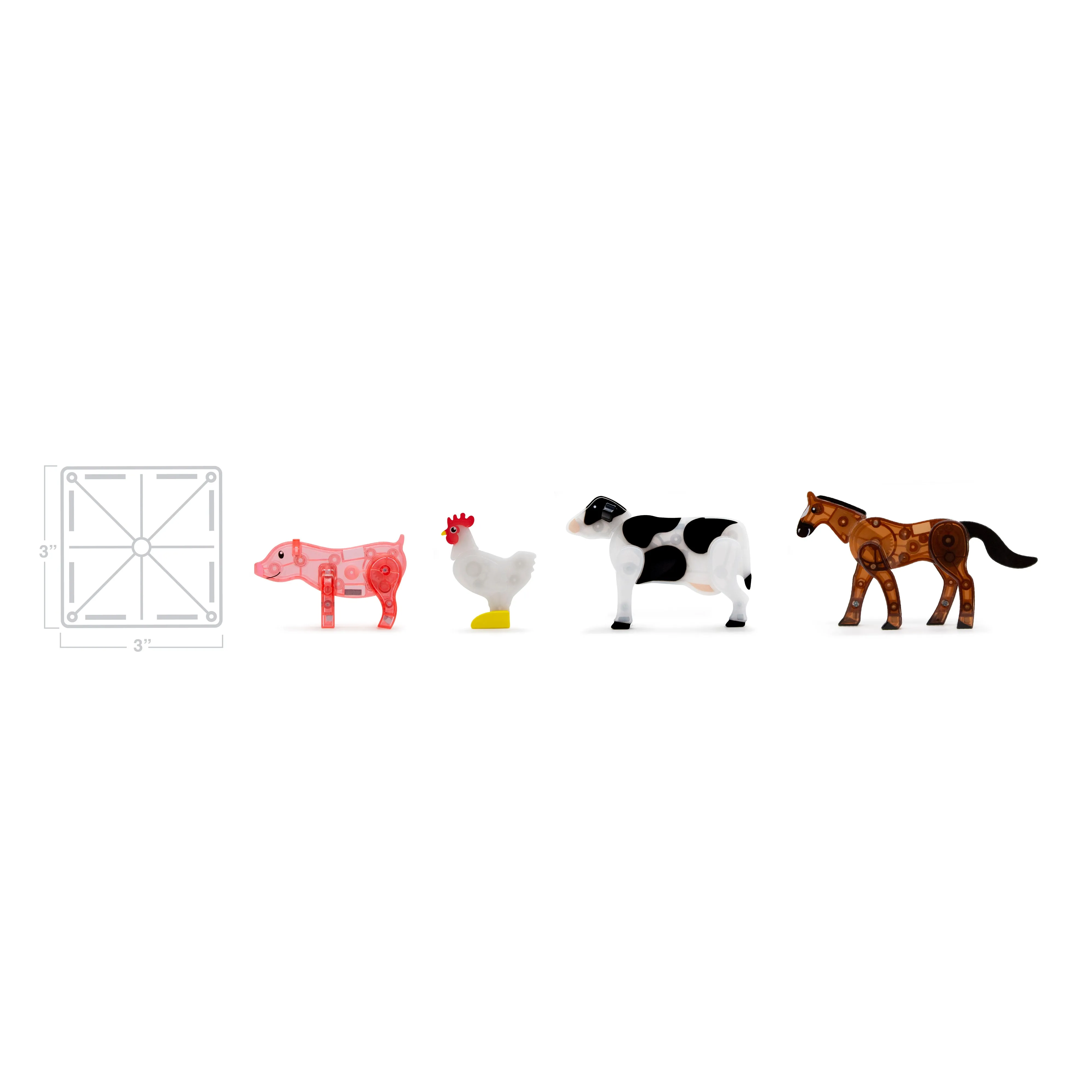MAGNA-TILES Farm Animals 25-Piece Set