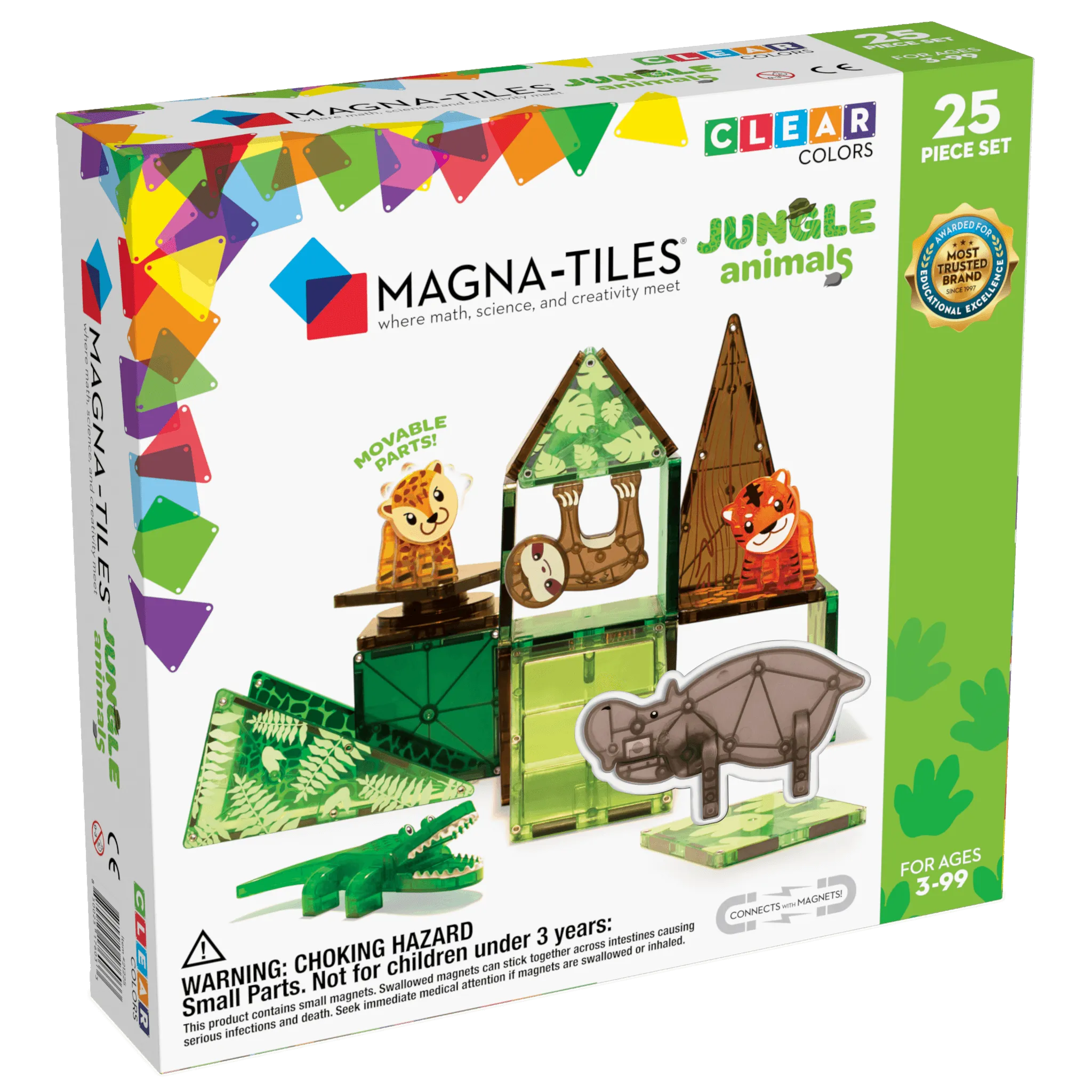 MAGNA-TILES Jungle Animals 25 Piece Set