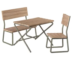 Maileg Garden Table and Chairs Bunny/Teddy 1/6: BACK IN STOCK