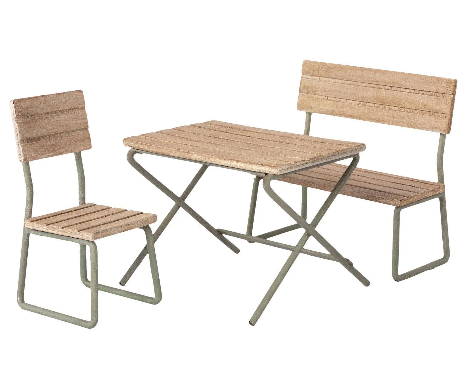 Maileg Garden Table and Chairs Bunny/Teddy 1/6: BACK IN STOCK