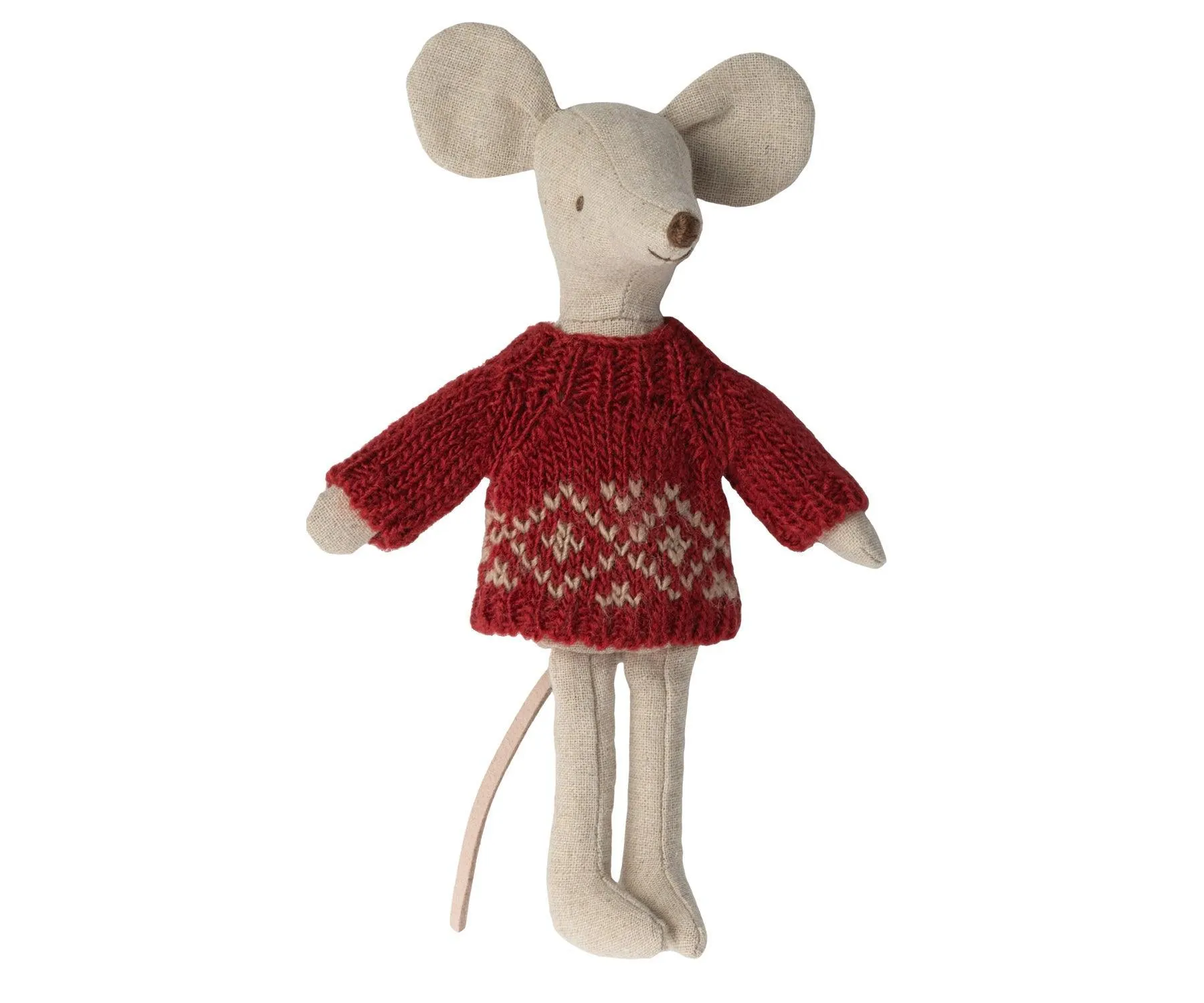 Maileg Knitted Red Sweater Jumper for Mum/Dad Mouse RETIRED LAST CHANCE