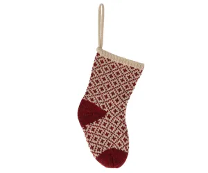 Maileg Knitted Stocking Red LOW STOCK