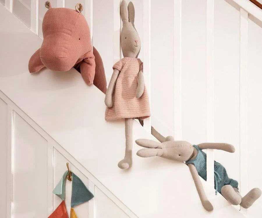 Maileg Size 4 Bunny Rabbit Knitted Overalls: LAST CHANCE