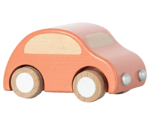 Maileg Wooden Pull Back Car Coral: LAST CHANCE
