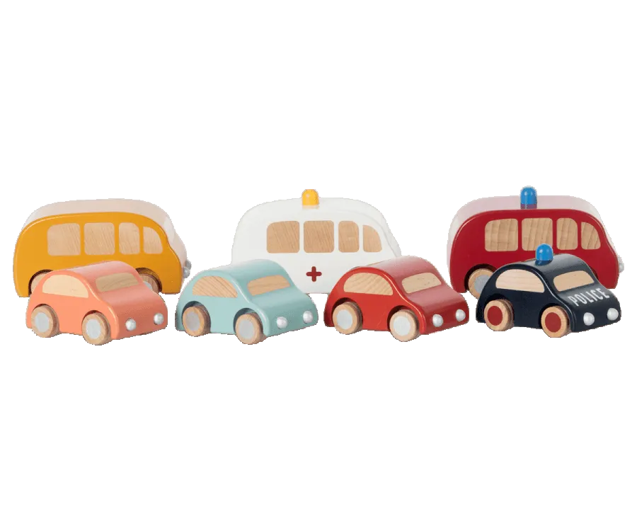Maileg Wooden Pull Back Car Coral: LAST CHANCE