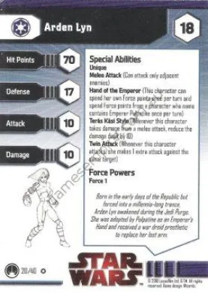 Masters of the Force 20 Arden Lyn