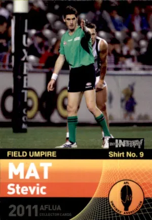 Mat Stevic, RC, Field Umpire, 2011 AFLUA Umpire