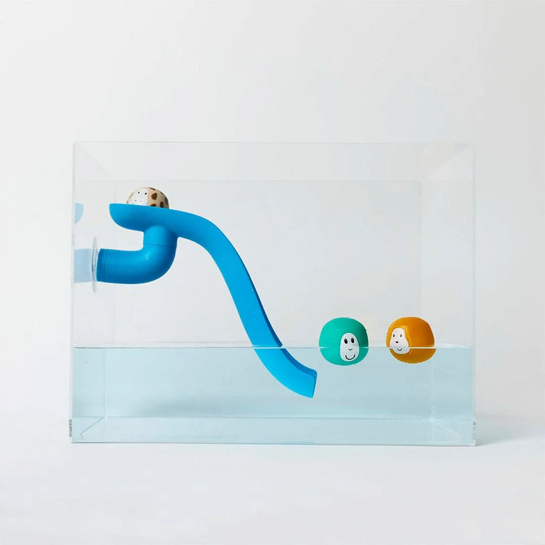 MatchStick Monkey Bathtime Slide Set - Blue