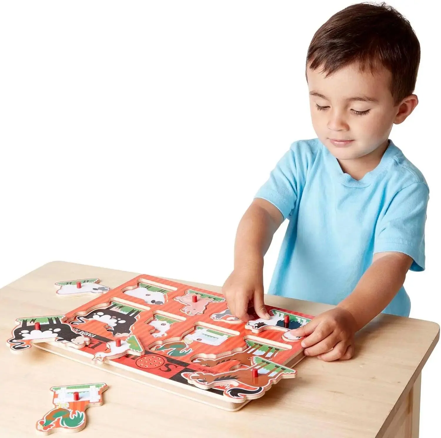 Melissa & Doug 10726 Wooden Farm Animals Sound Puzzle