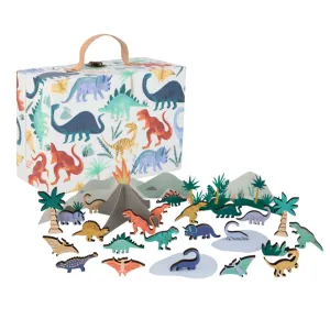 Meri Meri Christmas | Advent Calender | Wooden Dinosaur in Suitcase