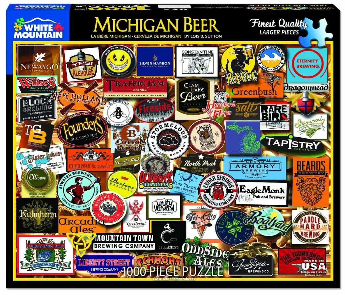 Michigan Beer (1334pz) - 1000 Piece Jigsaw Puzzle White Mountain