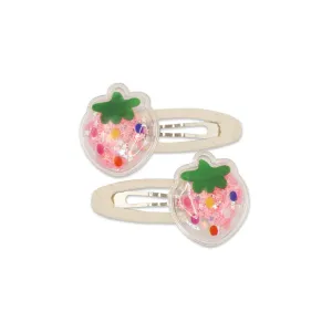 Milk x Soda Hair Clip | Sparkly Fruit Strawberry