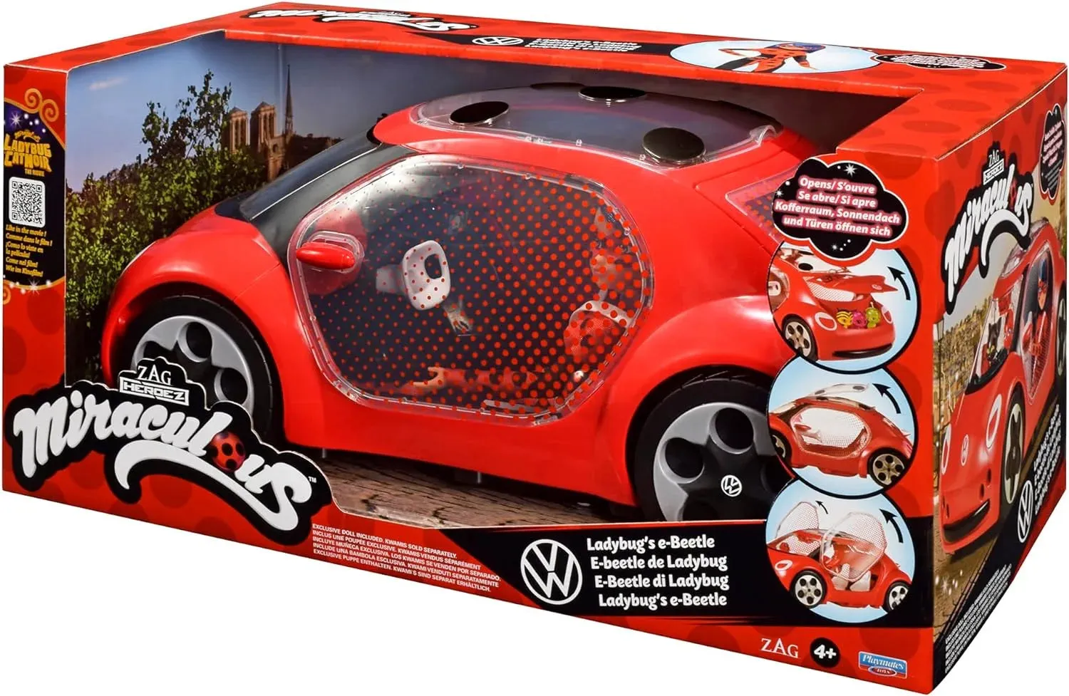 Miraculous Ladybug E-Beetle Car With Fashion Doll