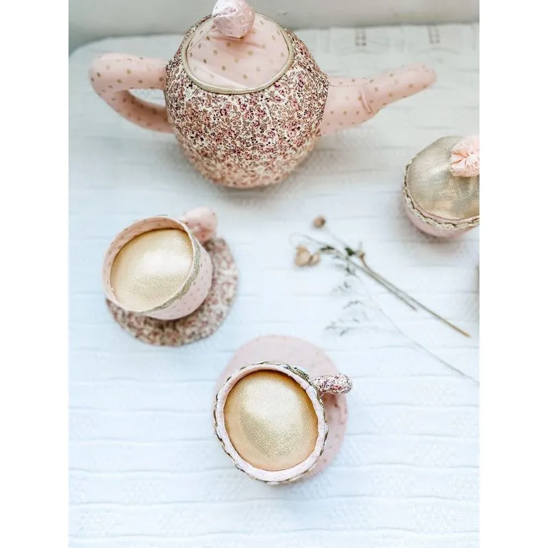 Mon Ami Floral Stuffed Toy Tea Set