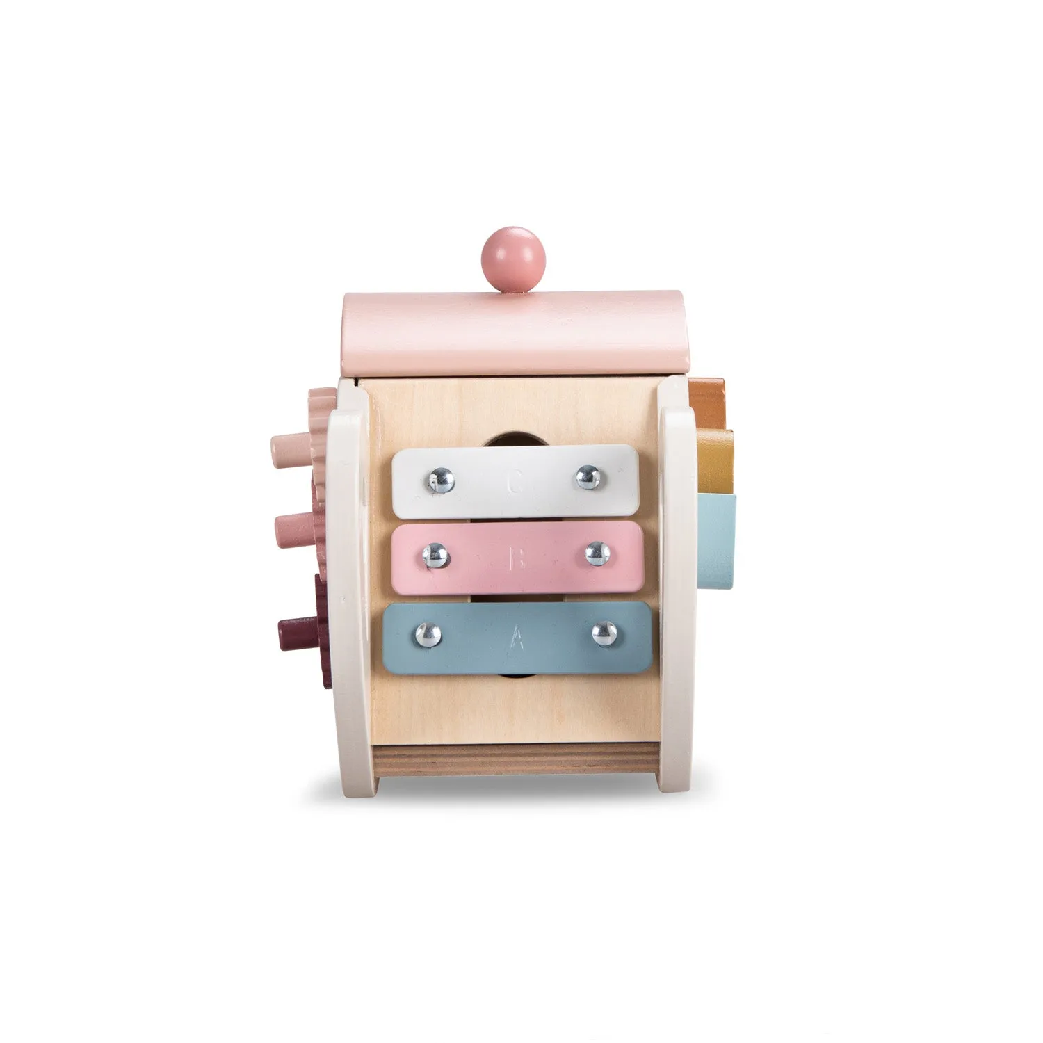Moulin Roty Apres La Pluie Wooden Activity Teapot with 6 Activities Wooden Toy
