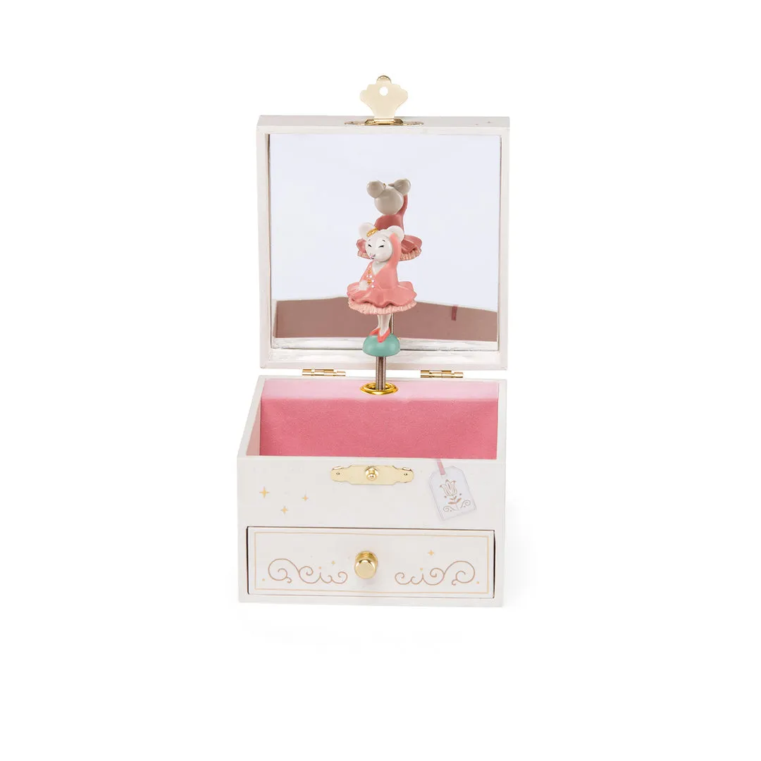 Moulin Roty La Petite Ecole De Danse Musical Jewellery Box with Turning Mouse Ballerina