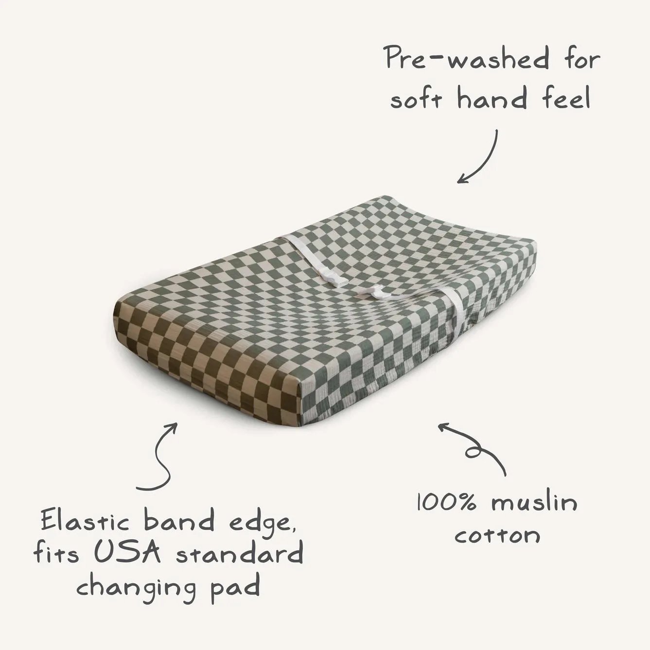 Mushie Changing Pad Cover | Rainbows