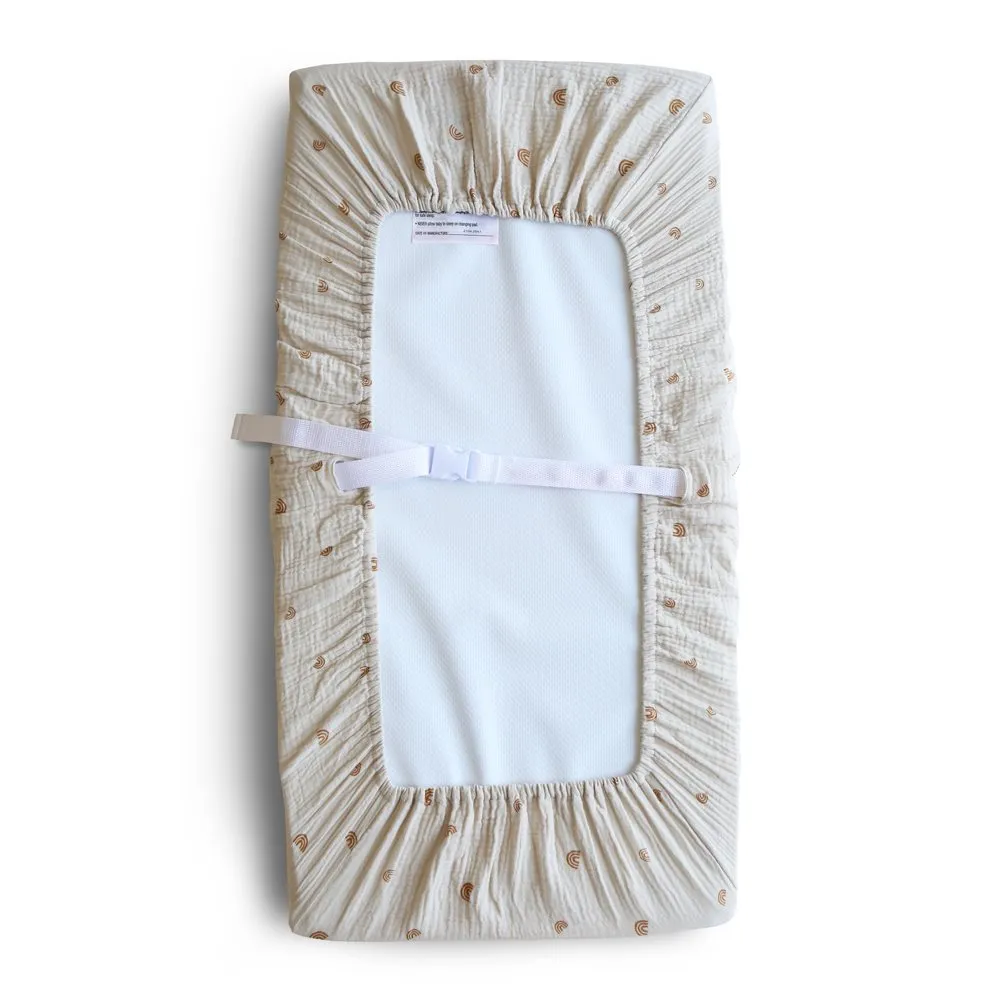 Mushie Changing Pad Cover | Rainbows