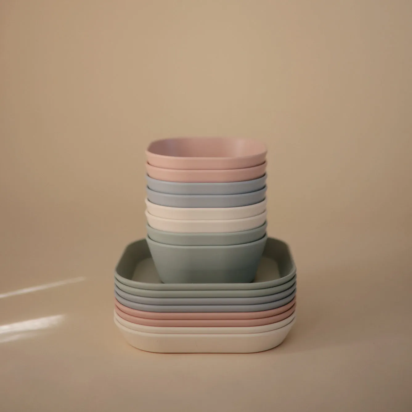 Mushie Dinnerware | Sage | Plate 2 Pack