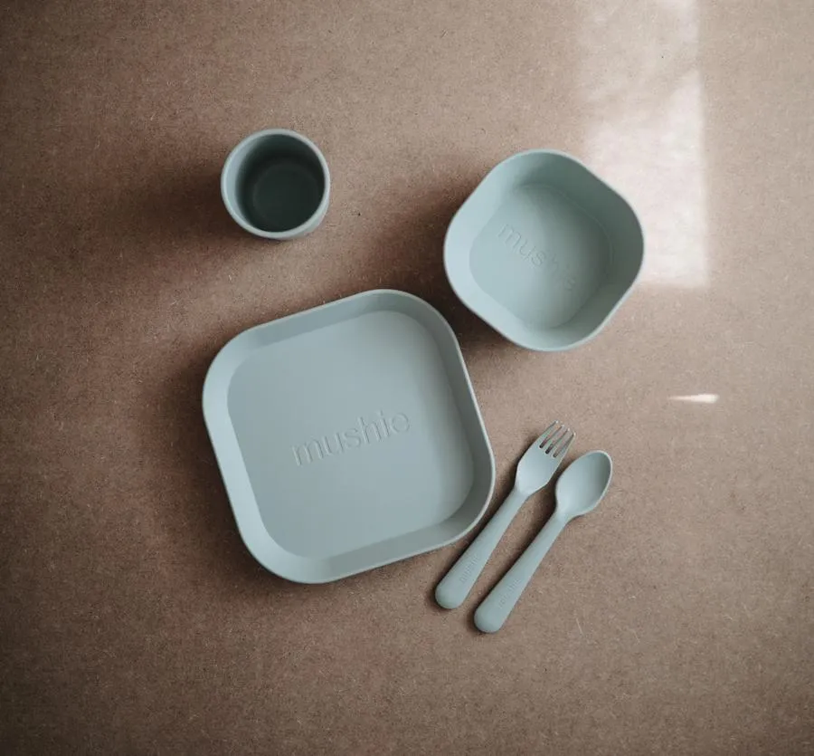 Mushie Dinnerware | Sage | Plate 2 Pack