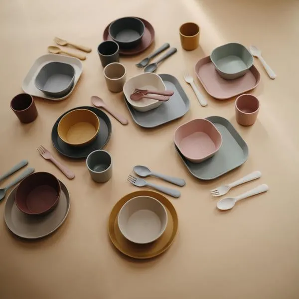 Mushie Dinnerware | Sage | Plate 2 Pack