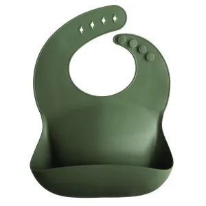 Mushie Silicone Baby Bib | Forest Green