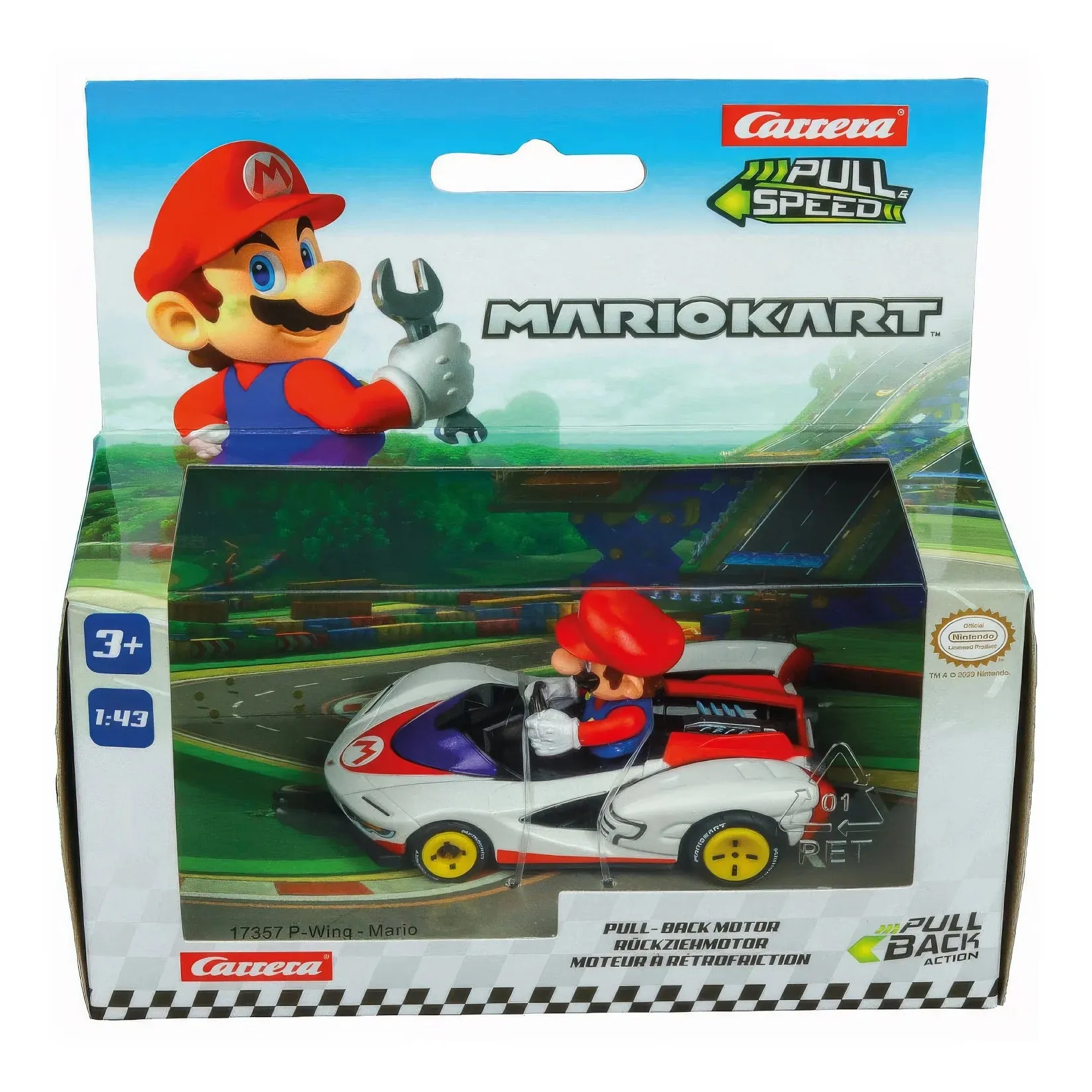Nintendo Super Mario Kart 8 1:43 Scale Auto Pull-Back Cars- Assorted