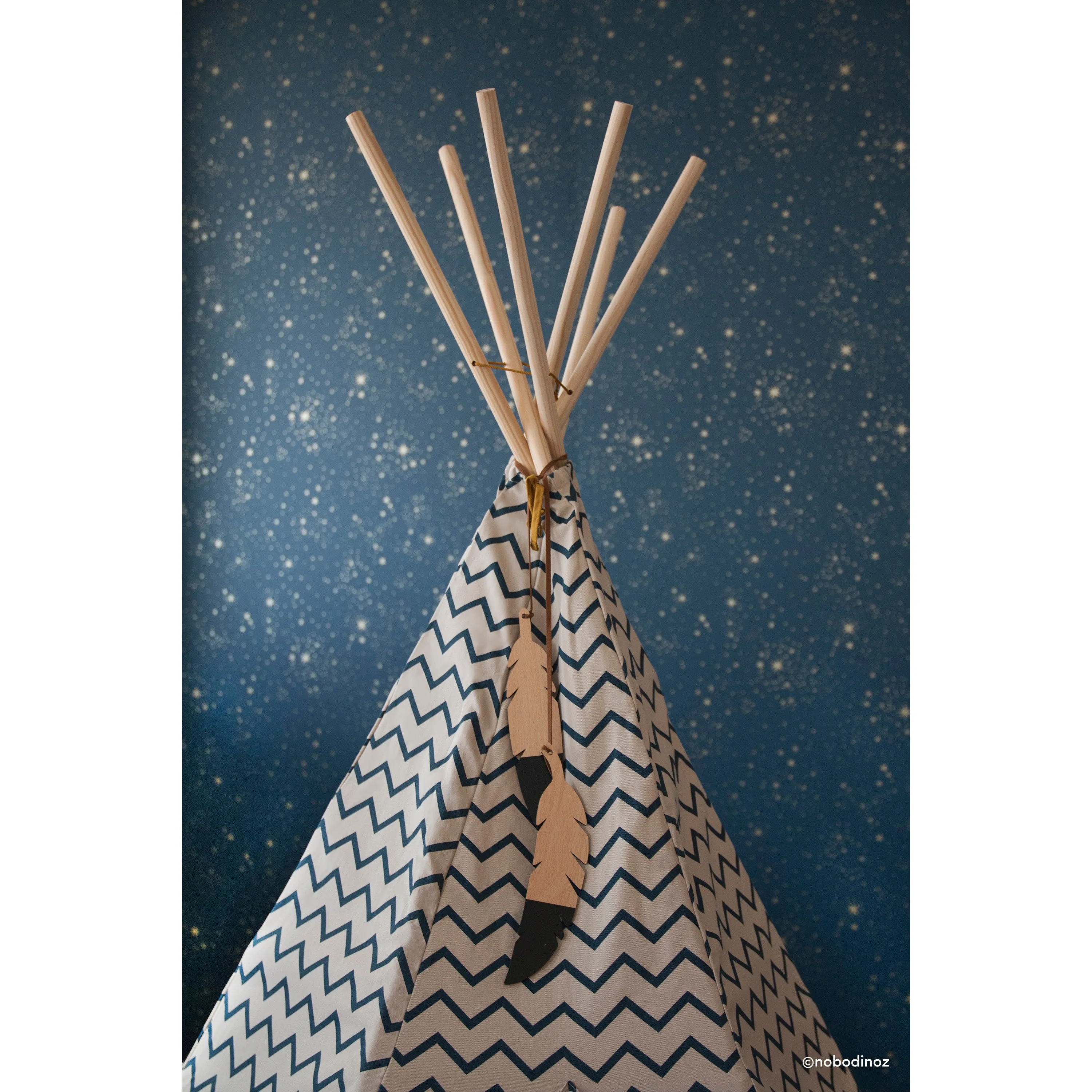 nobodinoz Phoenix Teepee Gold Stella/Dream Pink