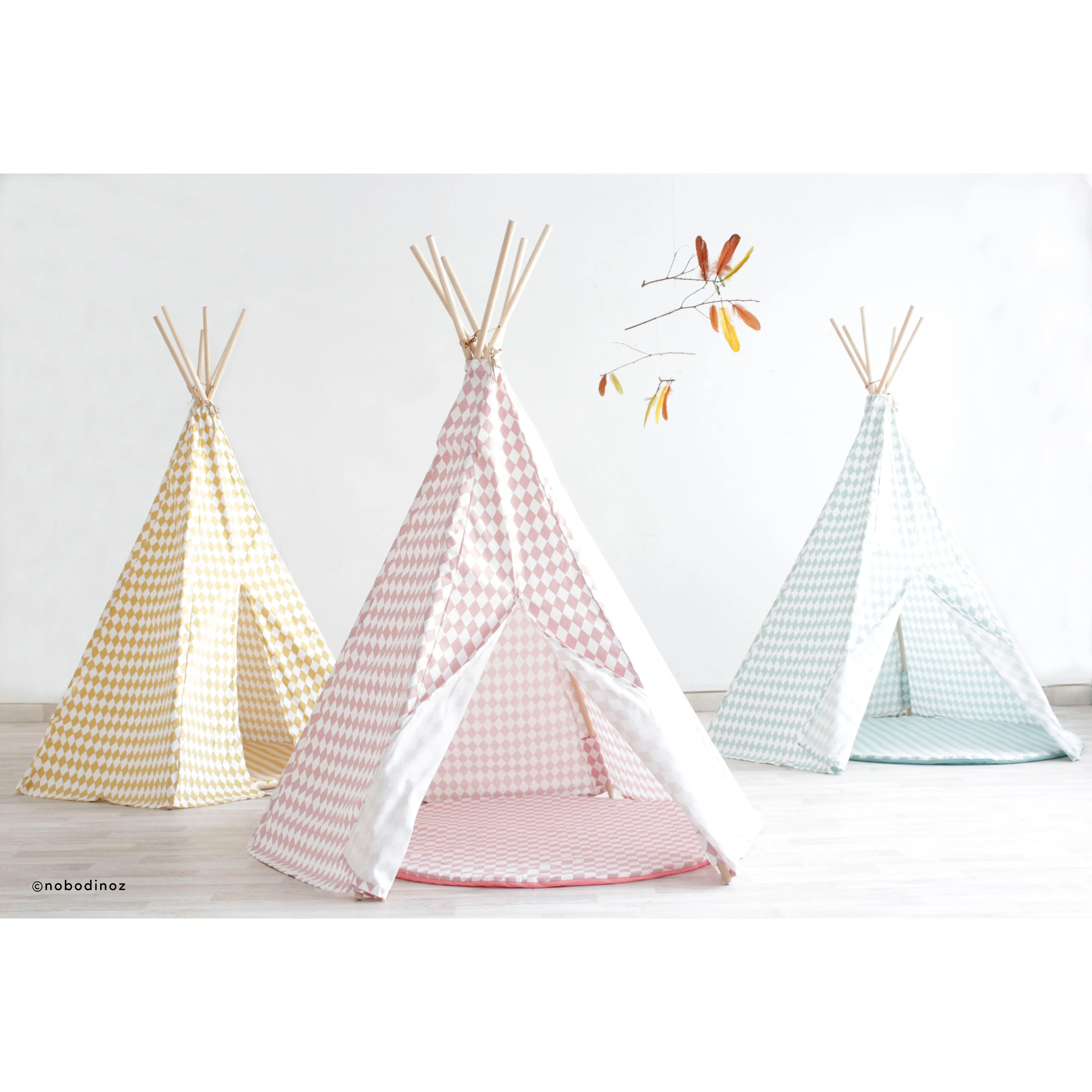 nobodinoz Teepee Honey Stripes