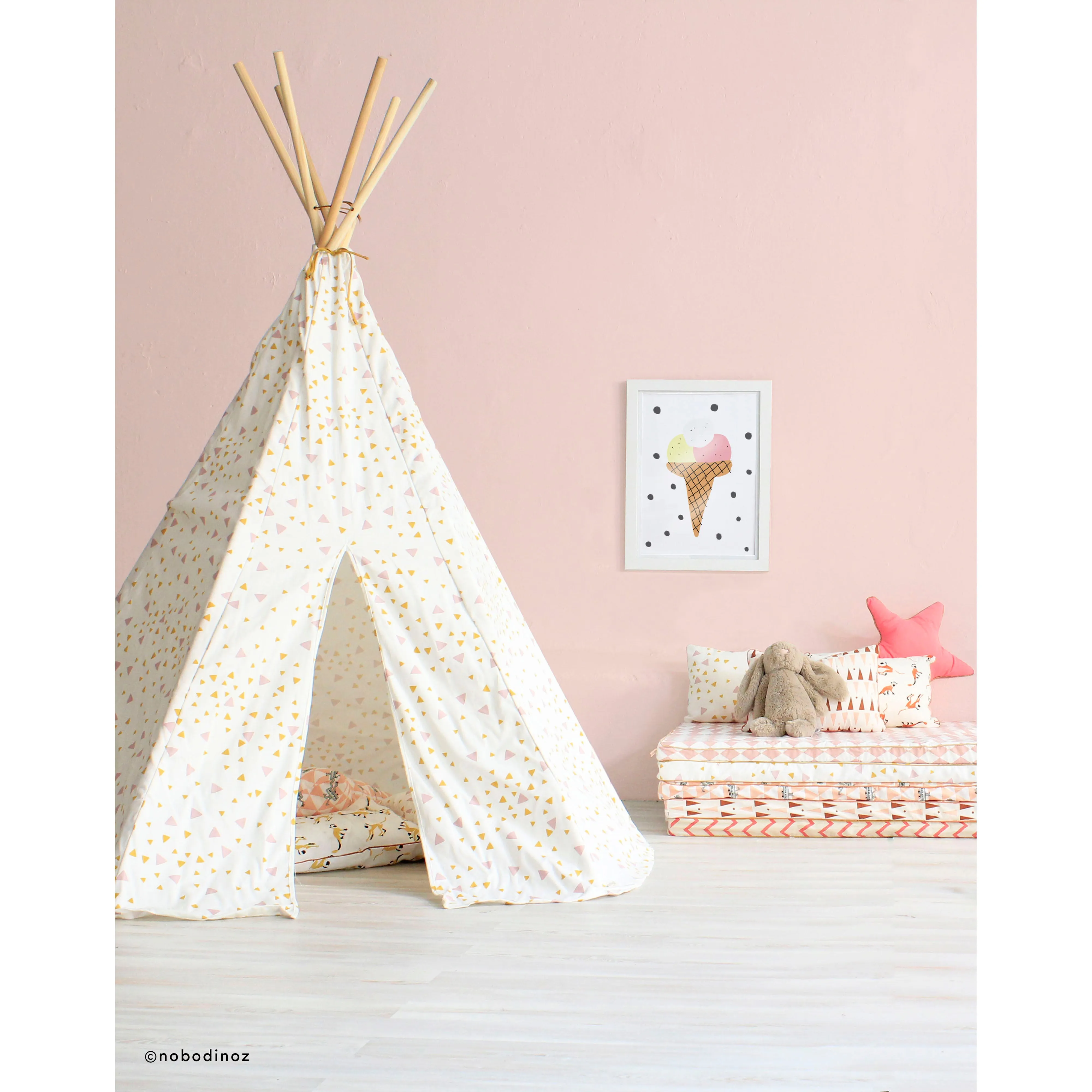 nobodinoz Teepee Honey Stripes