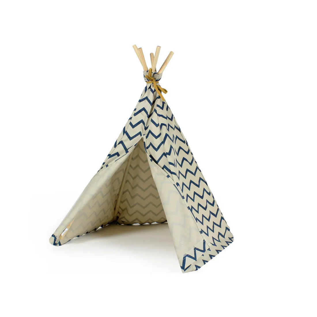 nobodinoz Teepee Zigzag Blue