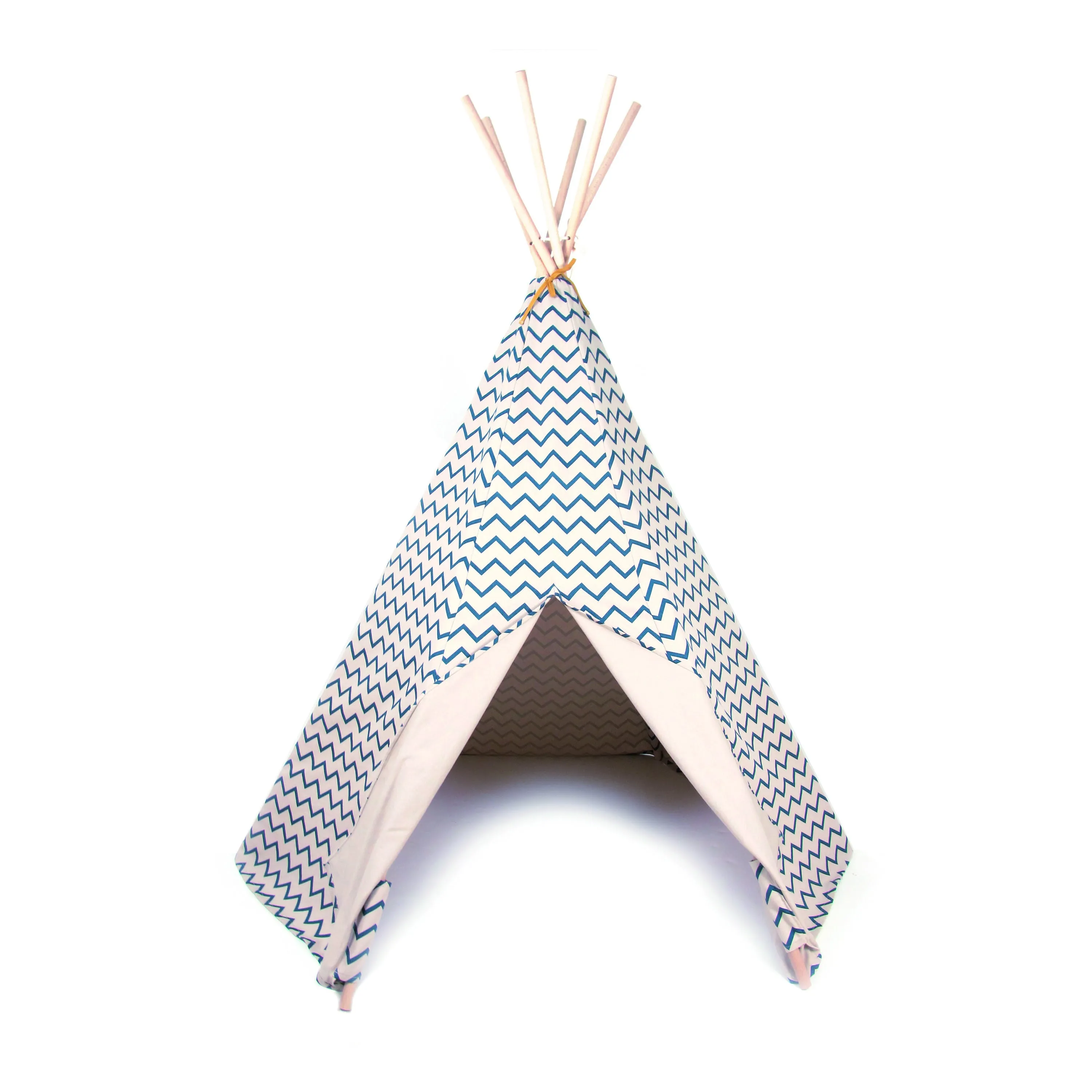 nobodinoz Teepee Zigzag Blue