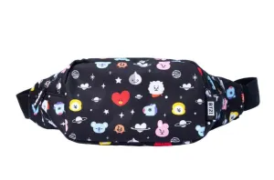 Official Licensed BT21 Adjustable Bumbag - Black Waist Bag