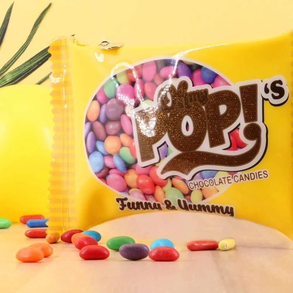 Oh My Pop Chocolate Candy Toiletry Bag 30cm - Yellow