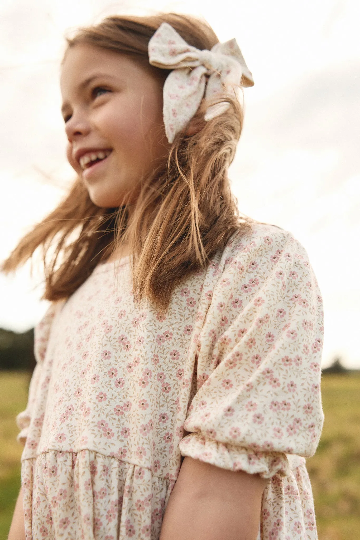 Organic Cotton Bow | Fifi Mini Slightly Pink