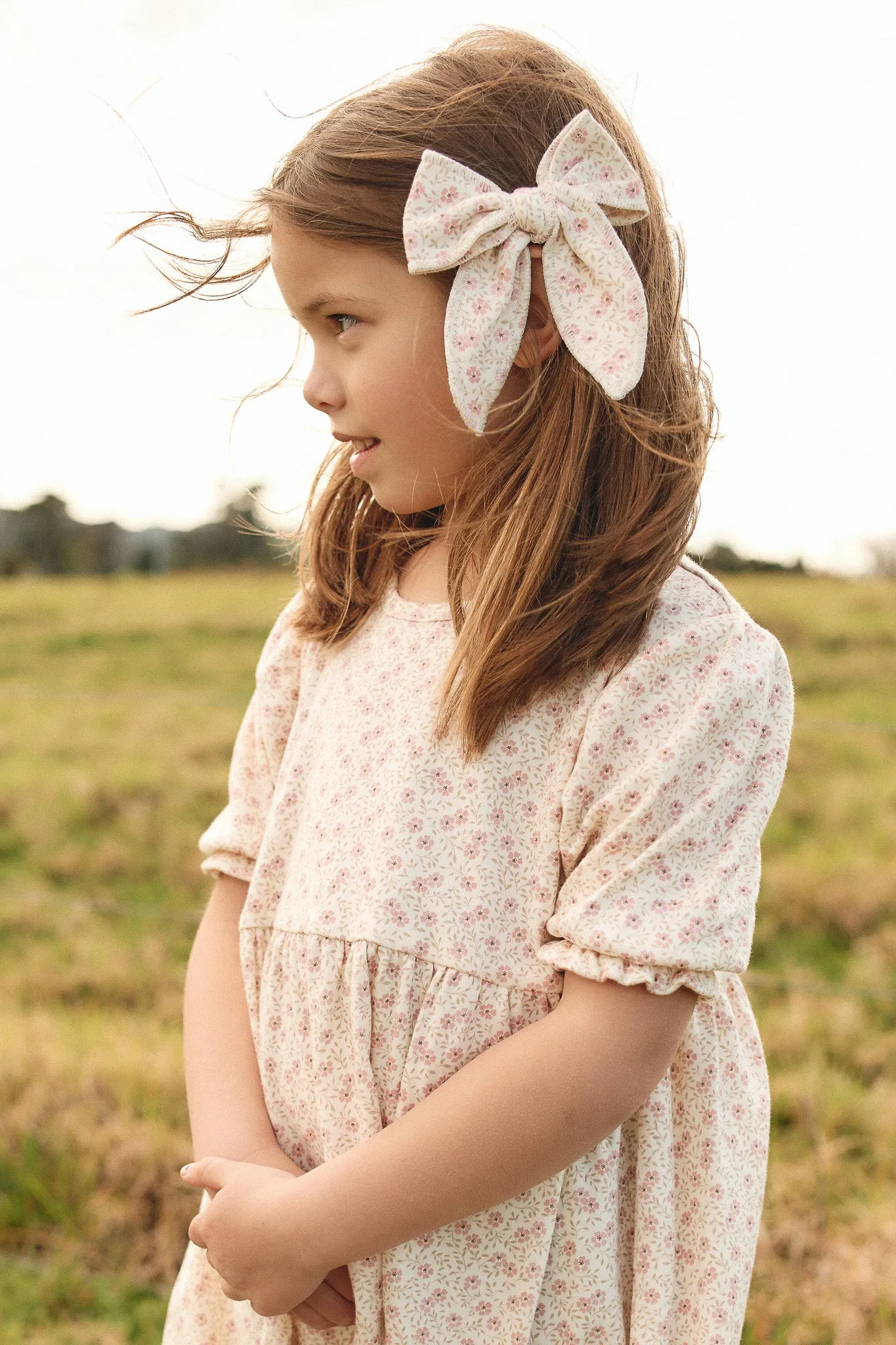 Organic Cotton Bow | Fifi Mini Slightly Pink