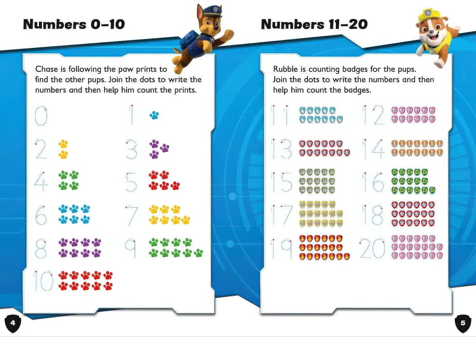 PAW Patrol First Counting Activity Book